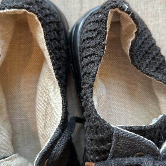 ALL HEMP Upper Rawganique Glue Free Handmade Knit Black Shoes Size 10.5-11 - Picture 9 of 10